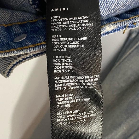 AMIRI Light Blue Denim Palm Trucker Jacket M - Picture 9 of 9